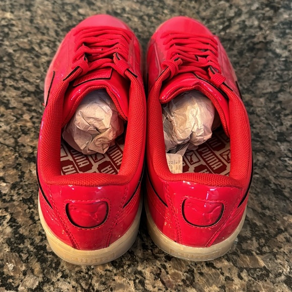 Puma Basket patent red ice fade sneakers NIB 10.5 - Picture 5 of 9